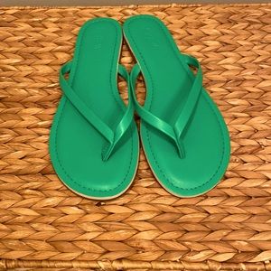 J. Crew Green Sandals. Size 8. Never worn!